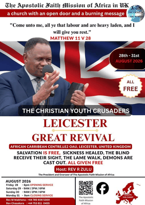 United Kingdom Leicester Great Revival flyer